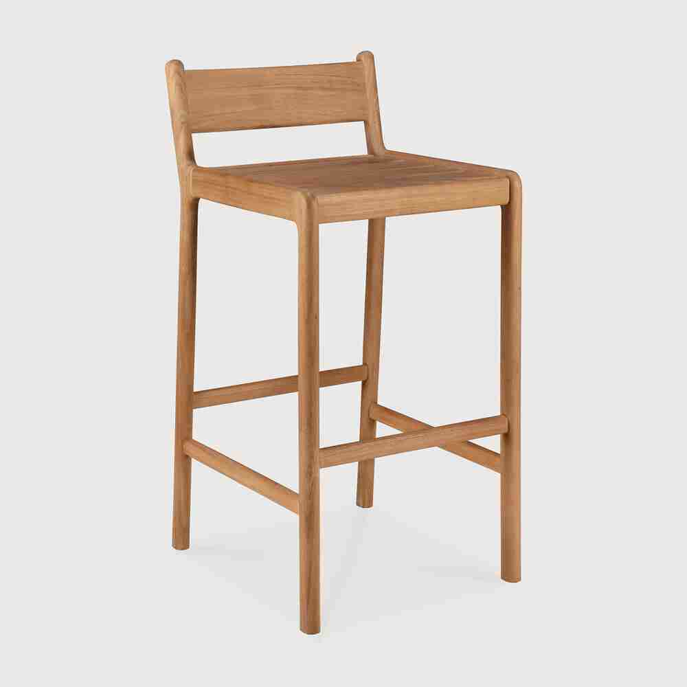 Ethnicraft Outdoor Barkruk Jack Teakhout - Naturel
