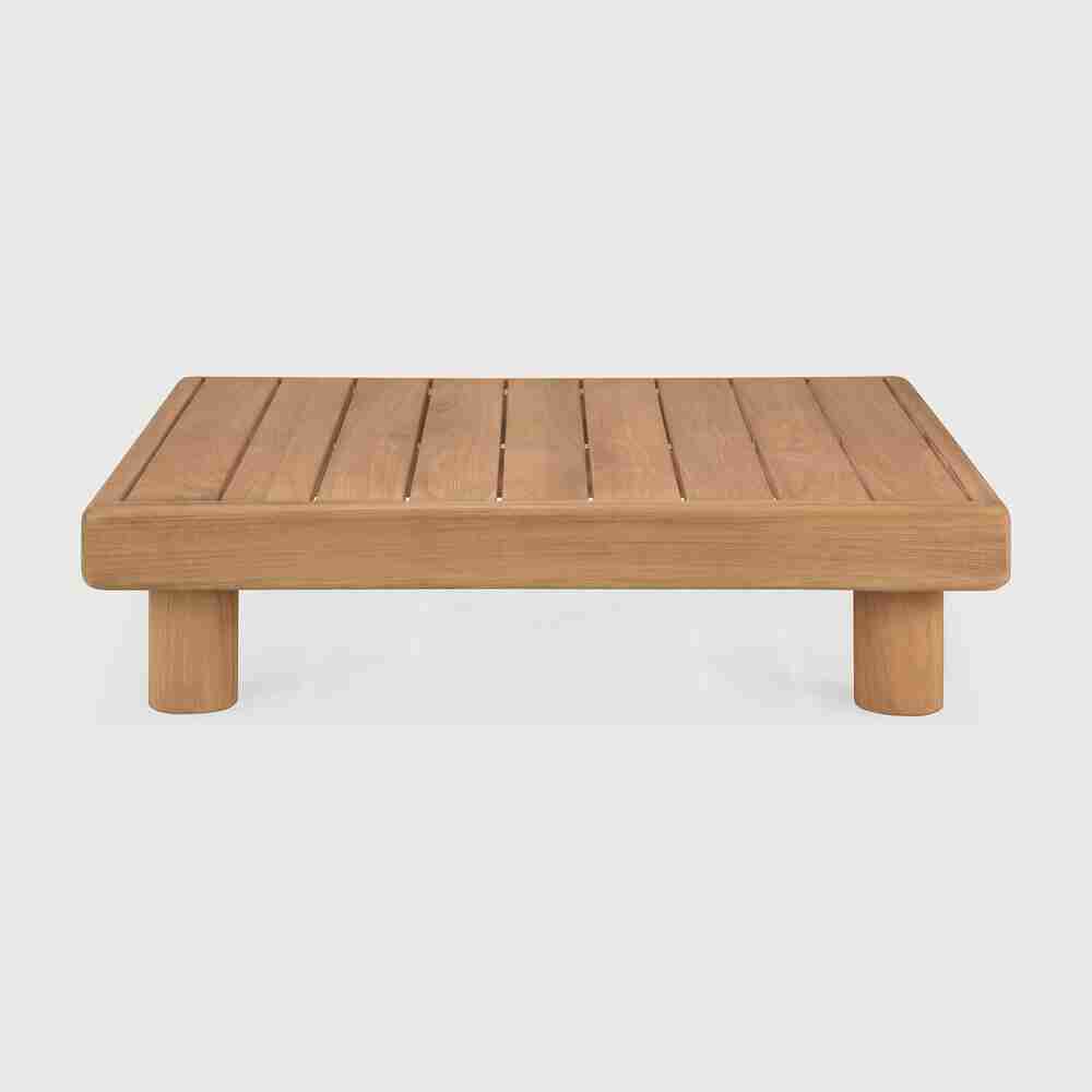 Ethnicraft Outdoor Salontafel Monocle Teakhout, 83 x 83cm - Naturel - Vierkant