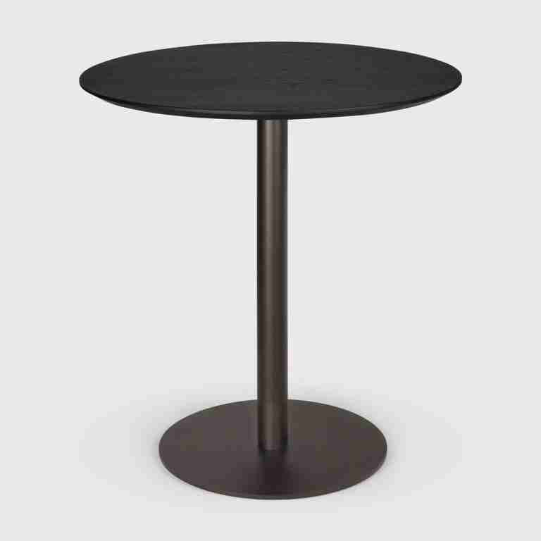 Ethnicraft Ronde Bistrotafel Blend 70cm - Zwart