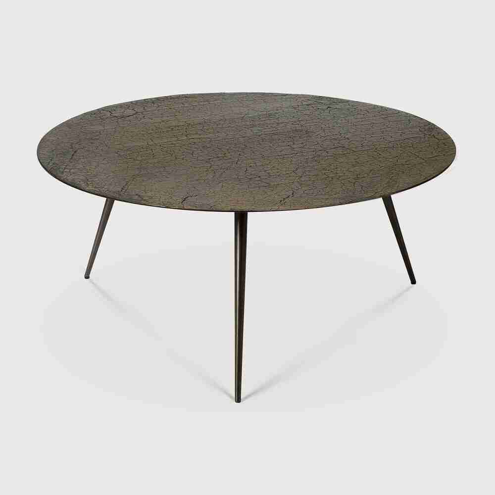 Ethnicraft Ronde Salontafel Luna Minerals, 80cm - Whisky