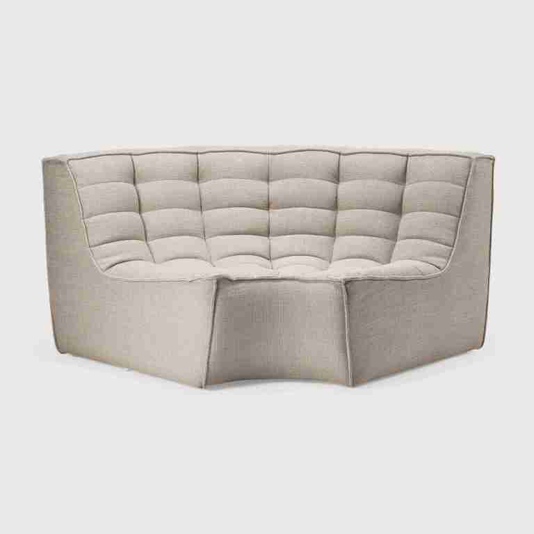 Ethnicraft Ronde Zitbank N701 UK Residentieel - Beige