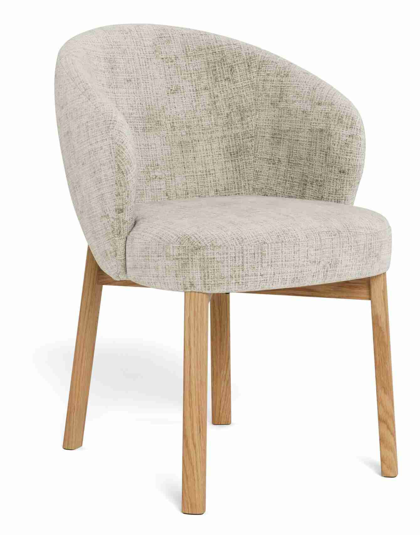 Bendt Eetkamerstoel Zenas - Beige / Naturel eiken