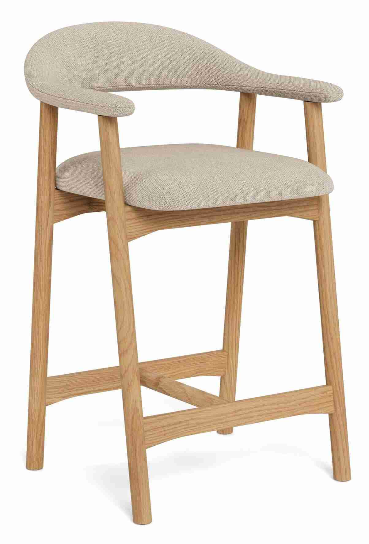 Bendt Barstoel Gerado Chenille (zithoogte 64cm) - Zand