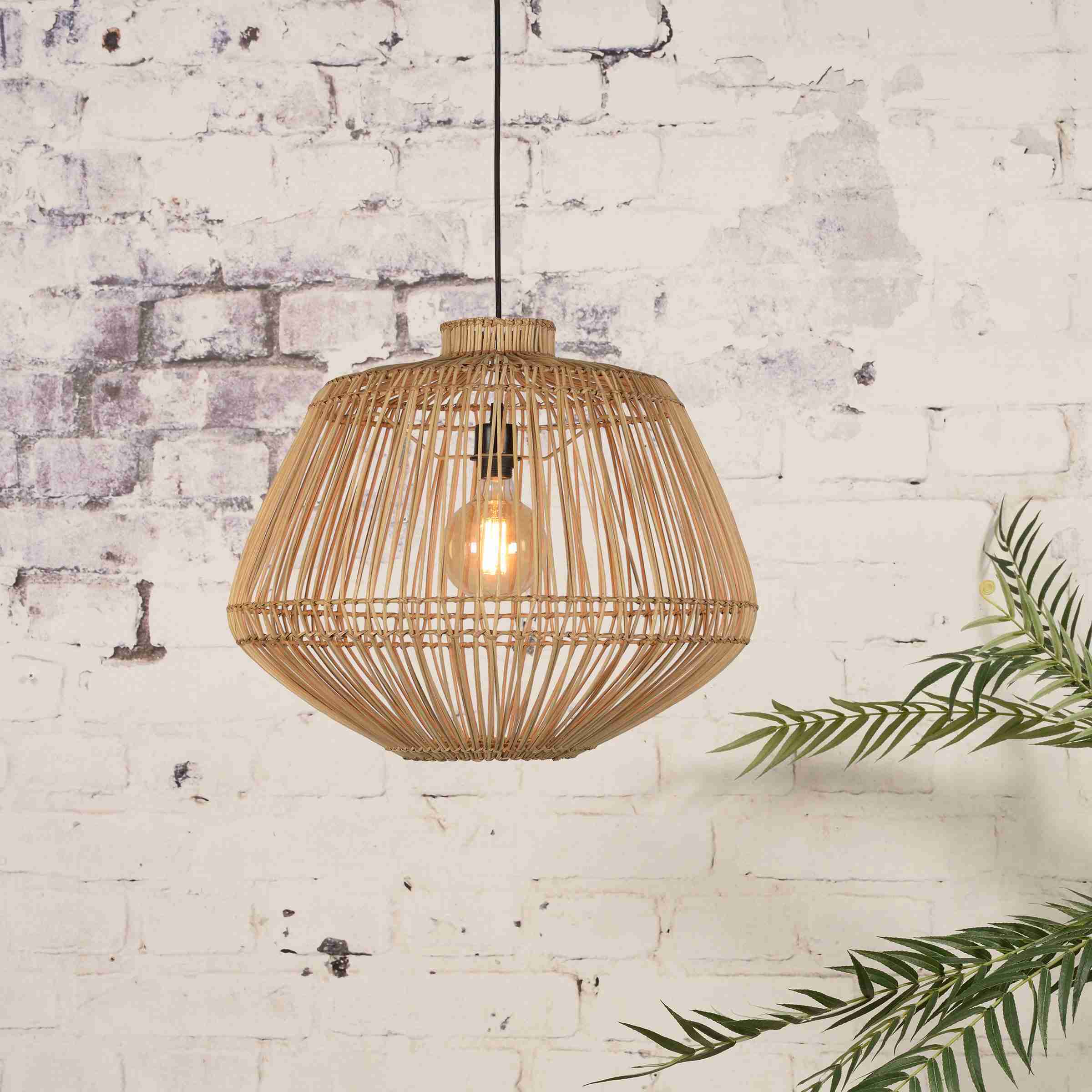 GOOD&MOJO Hanglamp Madagascar Rotan, 60cm - Naturel
