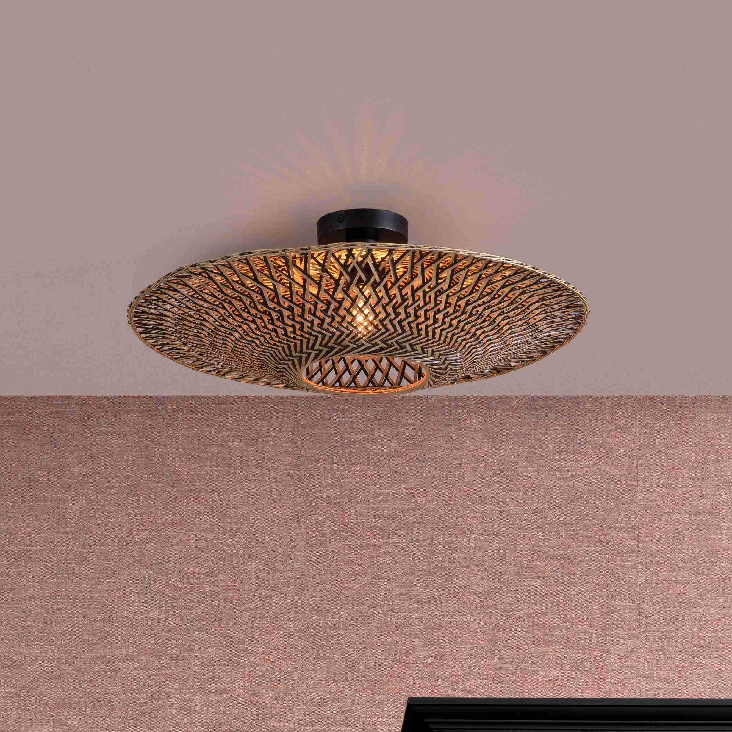 GOOD&MOJO Plafondlamp Bali Medium, Bamboe - Naturel