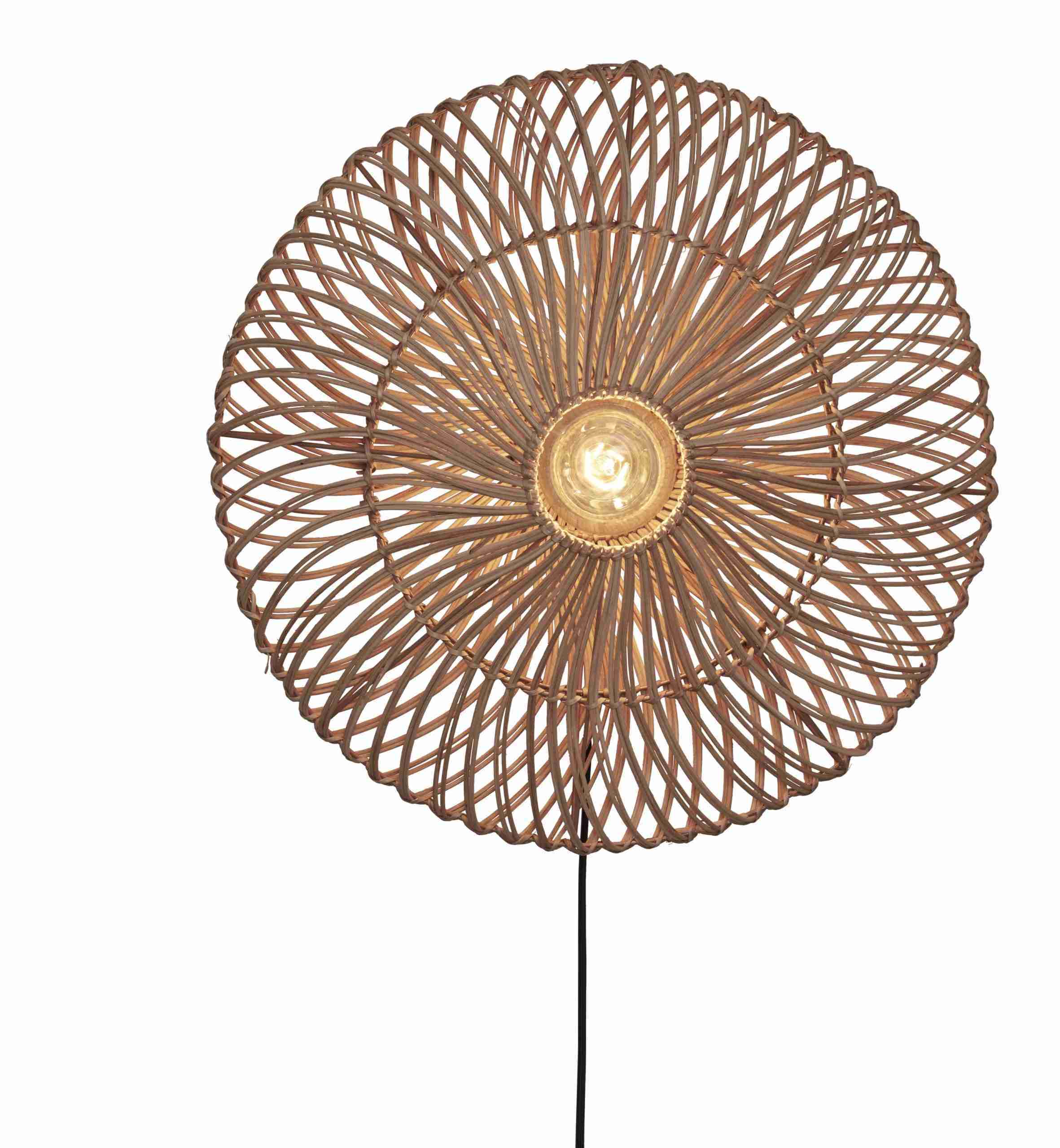 GOOD&MOJO Wandlamp Zanzibar Rotan, 55cm - Naturel