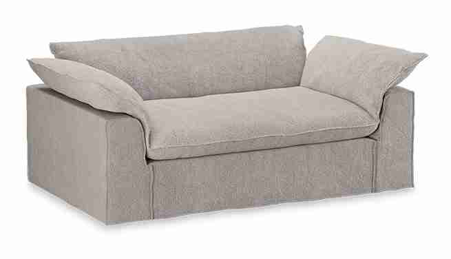 HKliving 2-zits Bank Nomad 204cm, Chenille - Lichtgrijs