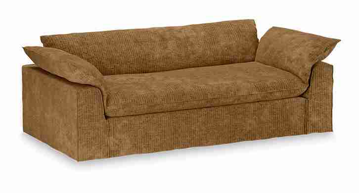 HKliving 3-zits Bank Nomad 244cm, Corduroy velvet - Aged Gold