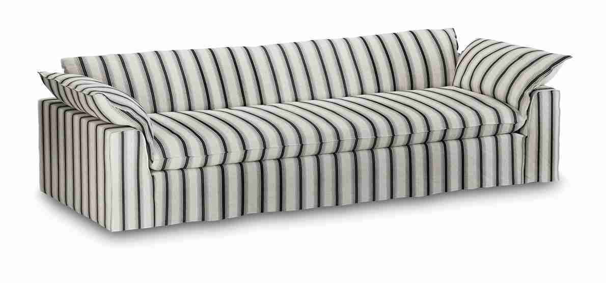 HKliving 3-zits Bank Nomad 305cm, Stof - Chalkstripe
