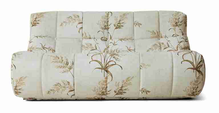 HKliving Bank Lazy Reeds stof, 158cm - Botanic