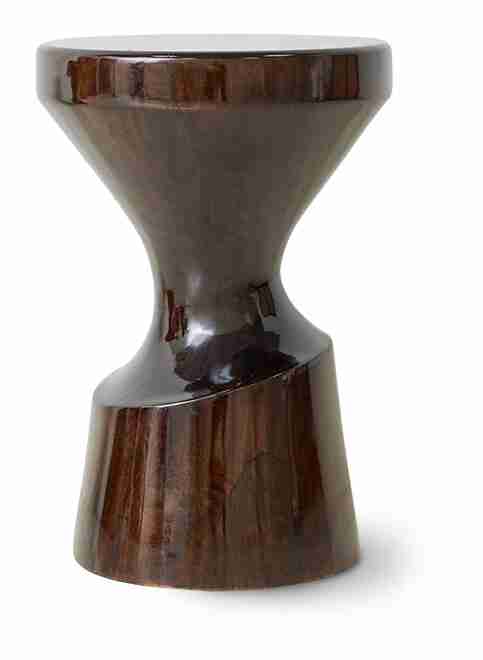 HKliving Bijzettafel Burgundy Mangohout, √ò33cm - Burgundy