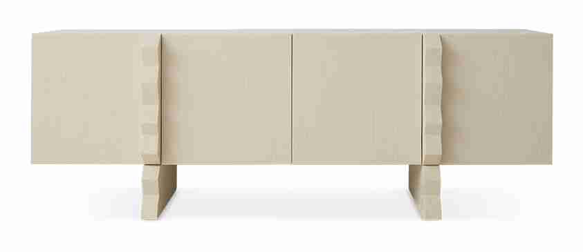 HKliving Dressoir Forma Sungkai hout, 160cm - Off White