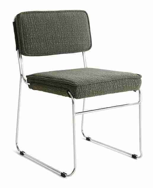 HKliving Eetkamerstoel Endless Edge-stof - Wild Olive