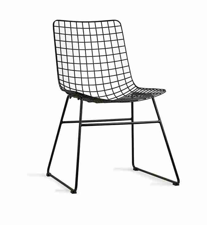 HKliving Eetkamerstoel Metal Metaal - Zwart