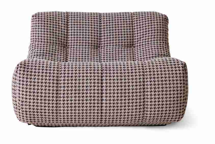 HKliving Fauteuil Lazy Lobby-stof - Bruin