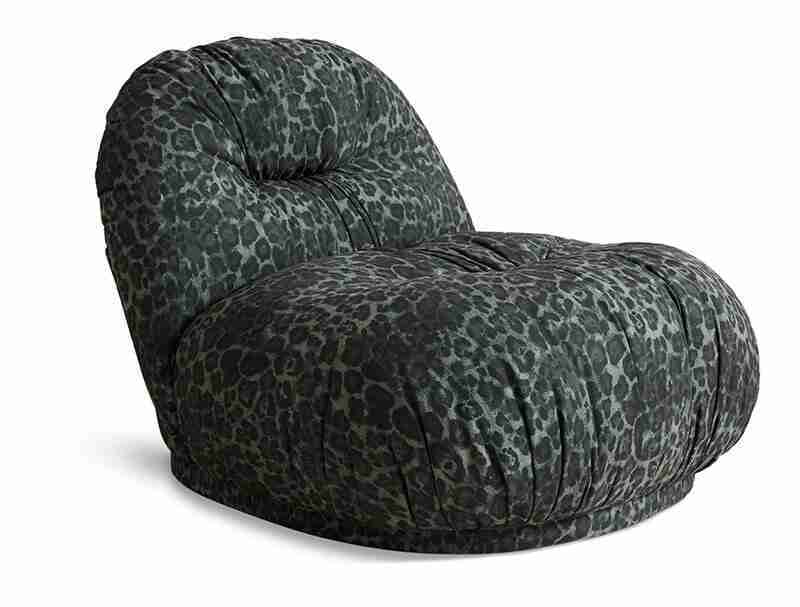 HKliving Fauteuil Meloa Panterprint - GROEN