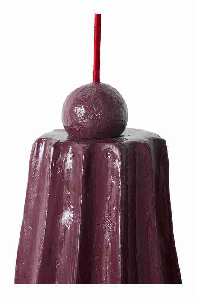 HKliving Hanglamp Flow Cotton maché - Bordeaux