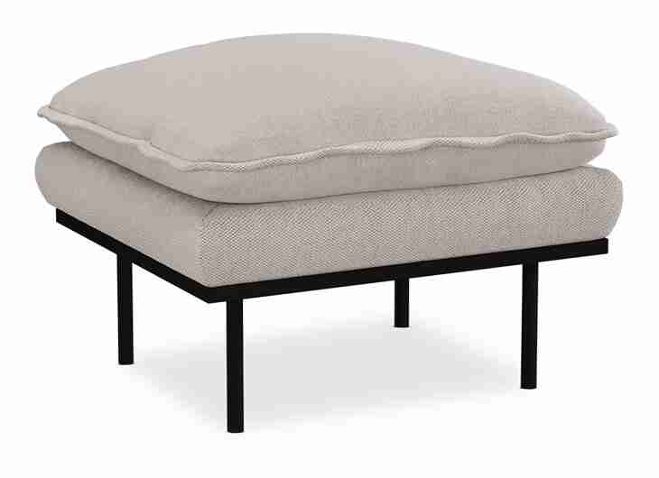 HKliving Hocker Retro Cosy stof - Beige