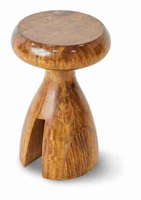 HKliving Krukje / Bijzettafel Chestnut Mangohout, √ò34cm - Bruin - Rond