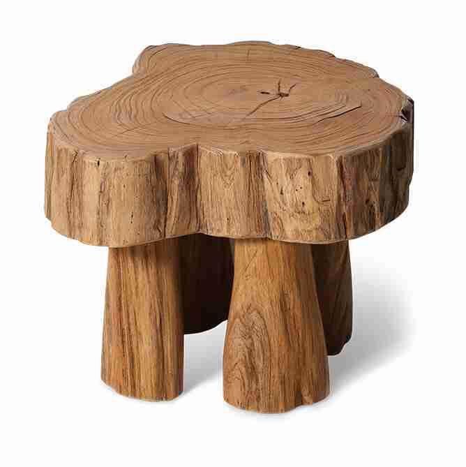 HKliving Krukje Log Teakhout, √ò46cm - Naturel