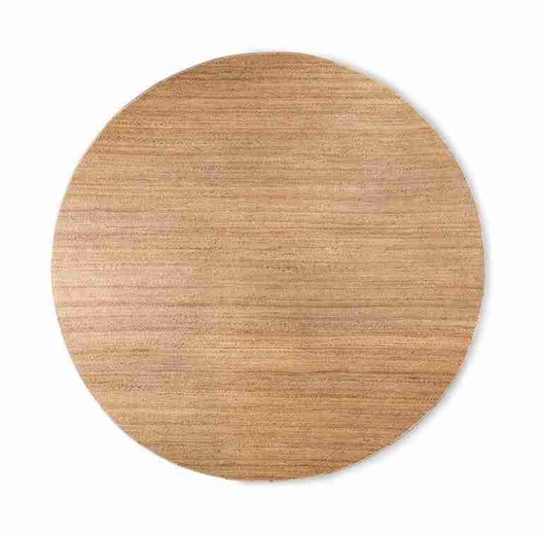 HKliving Rond Vloerkleed Round Hennep, √ò250cm - Naturel