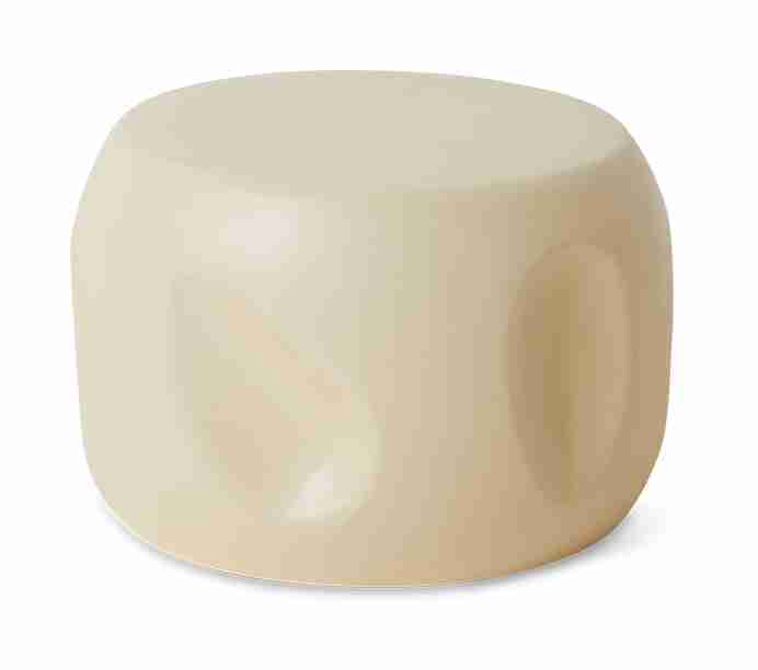 HKliving Ronde Bijzettafel Currents Keramiek, √ò50cm - Crëme
