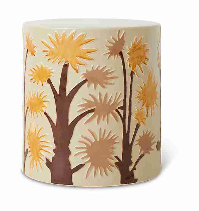 HKliving Ronde Bijzettafel Earthenware Keramiek, √ò40cm - Naturel