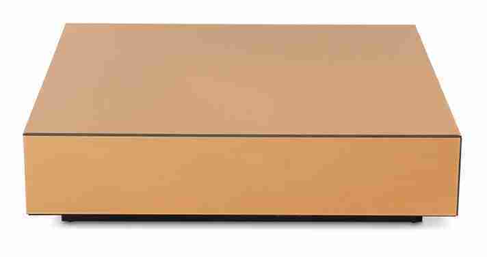 HKliving Salontafel Mirror Glas, 80 x 55cm - Smokey Brown