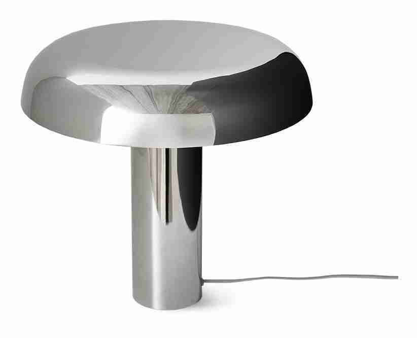HKliving Tafellamp Mushroom 38cm - Chroom