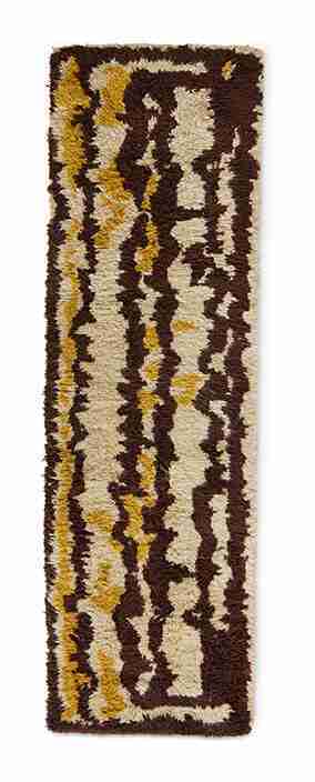 HKliving Vloerkleed Rave Wol, 70 x 250cm - Bruin