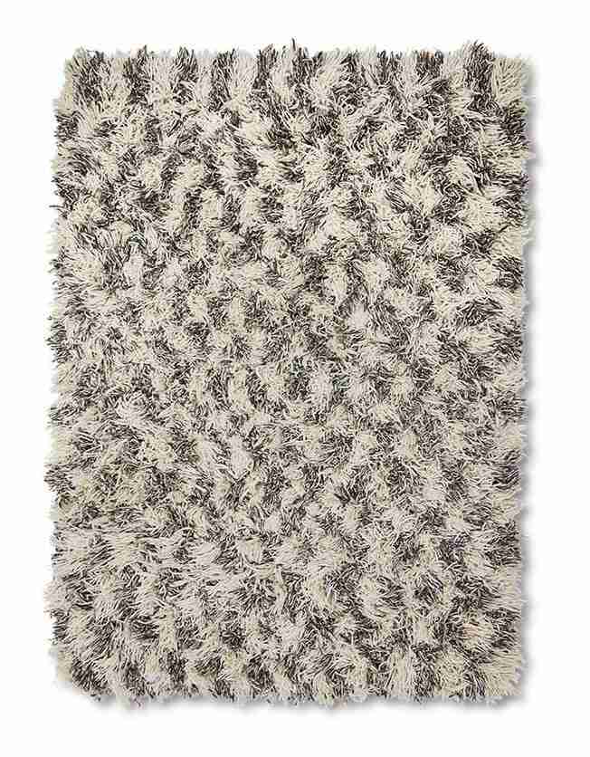 HKliving Vloerkleed Shaggy Wol, 200 x 300cm - Beige,Bruin