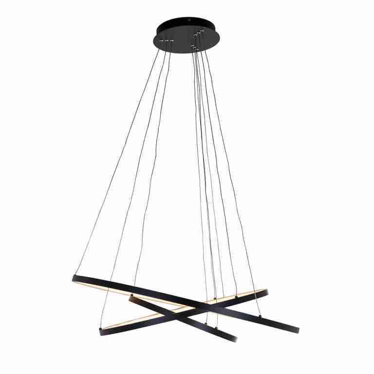 Richmond Hanglamp 'Amira' LED, Aluminium, kleur Zwart