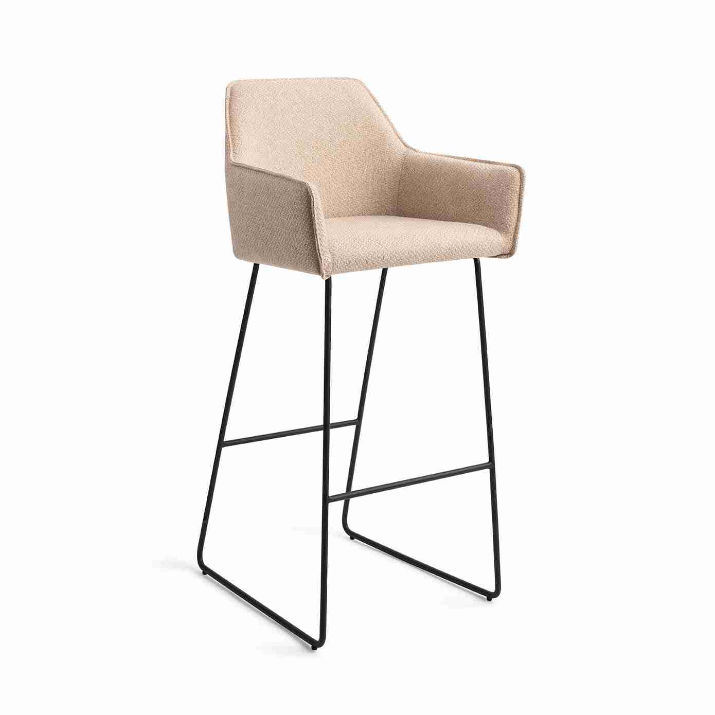 Jesper Home Barkruk Hofu Slide Black - Wild Walnut (zithoogte 75cm)