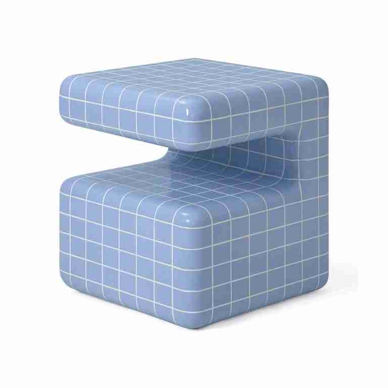 Jesper Home Bijzettafel Takamu 45 x 45cm - Cashmere Grid - Vierkant