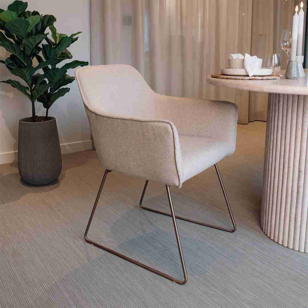 Jesper Home Eetkamerstoel Hofu Slide Rose Gold - Wild Walnut