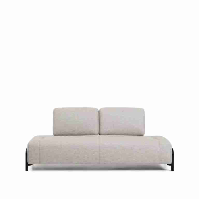 Kave Home 2-zits Bank Compo - Beige/Zwart