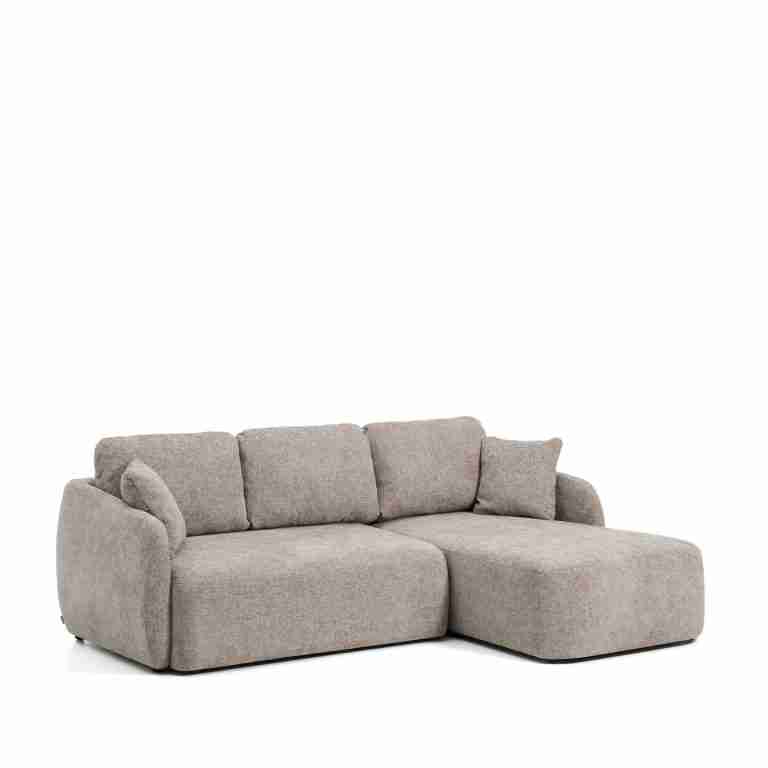 Kave Home 3-zits Lounge Slaapbank Laira Rechts, Chenille - Taupe