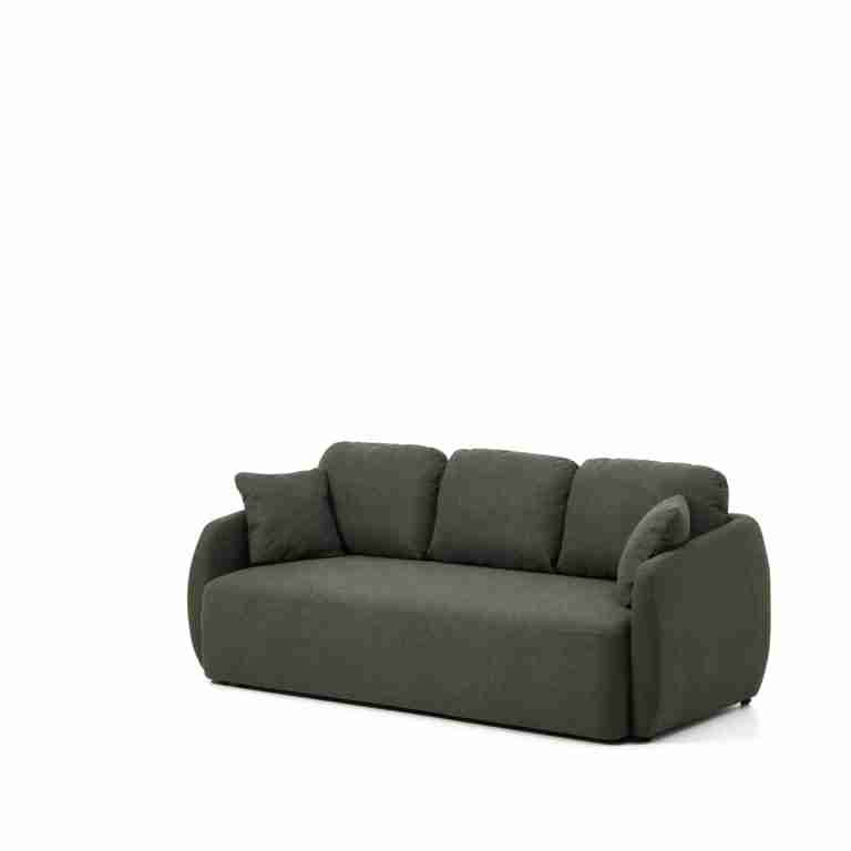 Kave Home 3-zits Slaapbank Laira Chenille - Donkergroen