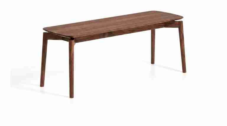 Kave Home Bankje Evera Eiken, 120cm - Bruin