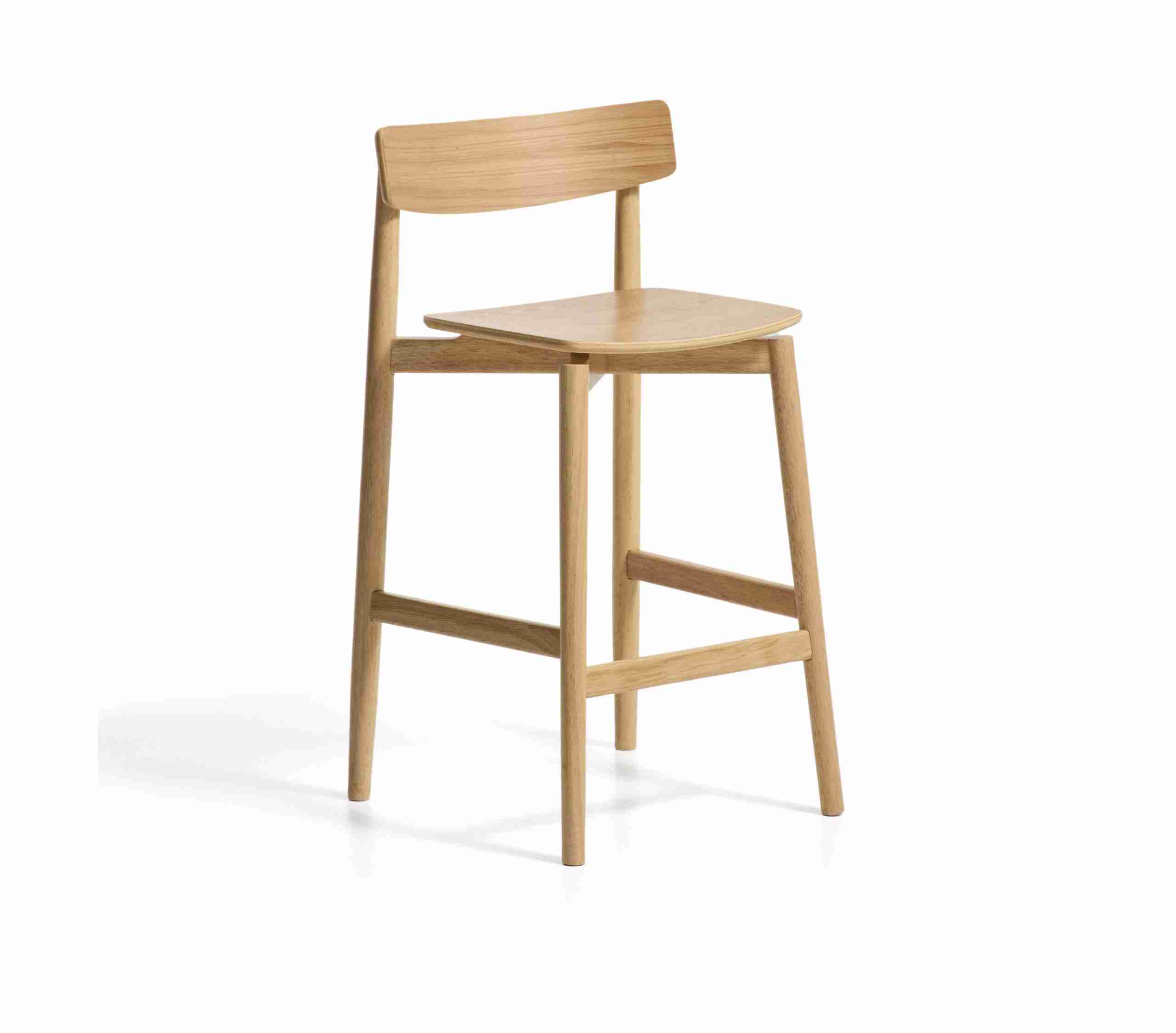 Kave Home Barkruk Evera Eiken - Naturel (zithoogte 65cm)