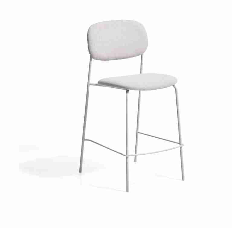 Kave Home Barkruk Meli Chenille - Beige (zithoogte 65cm)