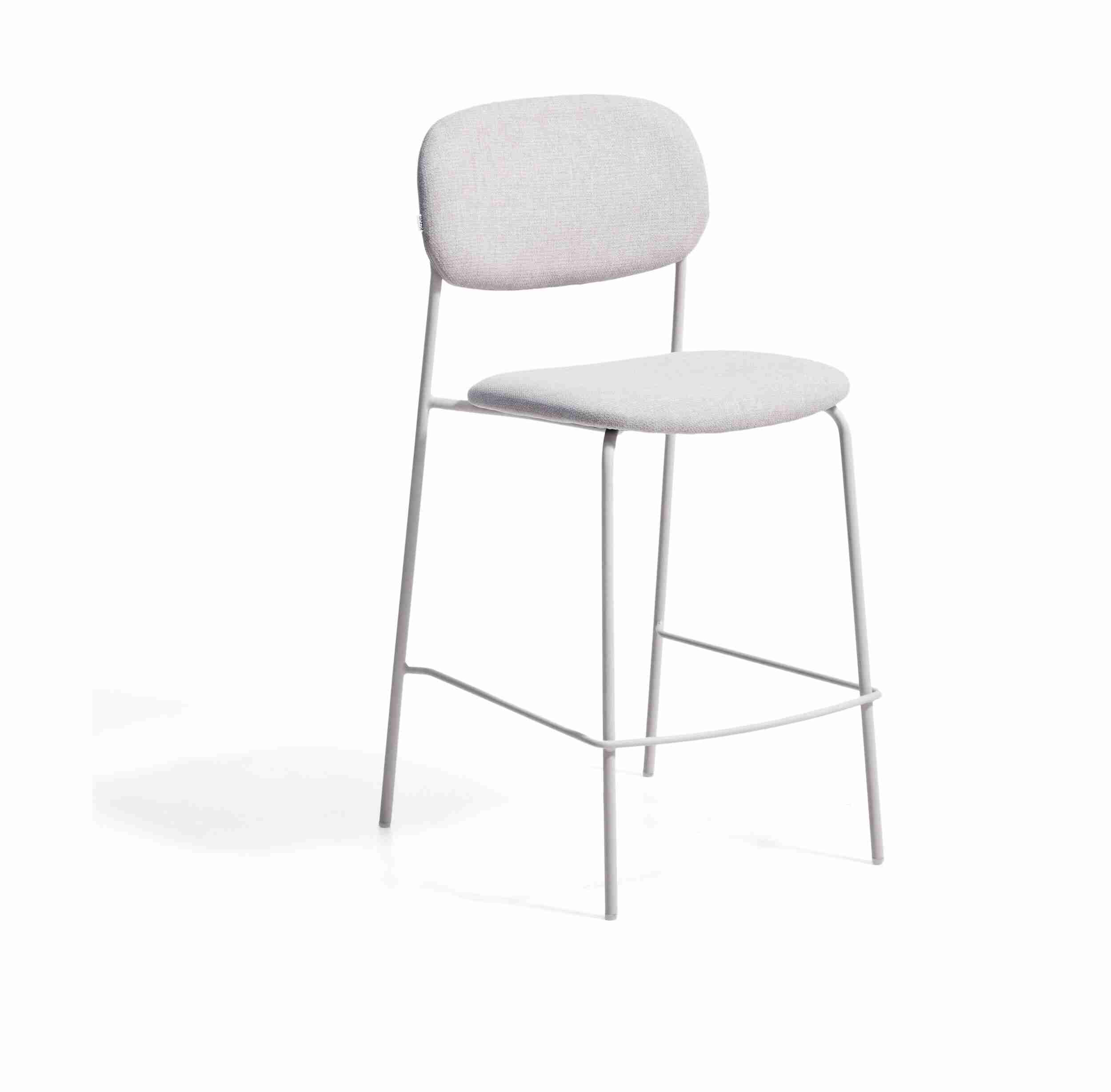 Kave Home Barkruk Meli Chenille - Beige (zithoogte 65cm)