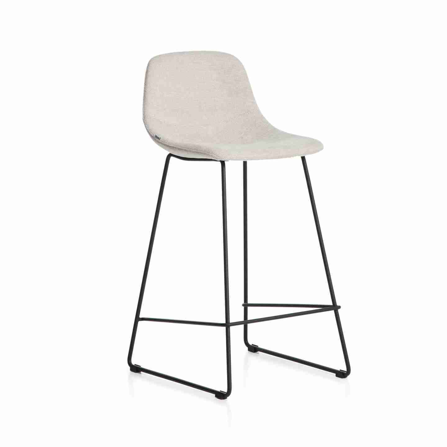 Kave Home Barkruk Zahara Stof - Beige (zithoogte 76cm)