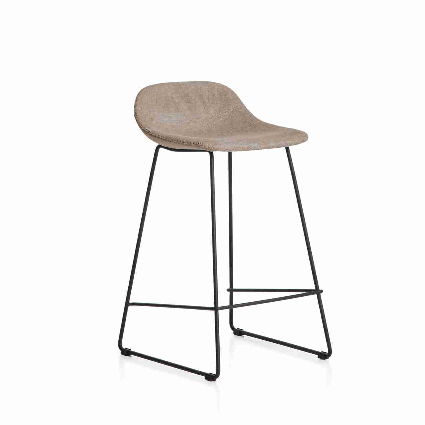 Kave Home Barkruk Zahara Stof - Bruin (zithoogte 76cm)