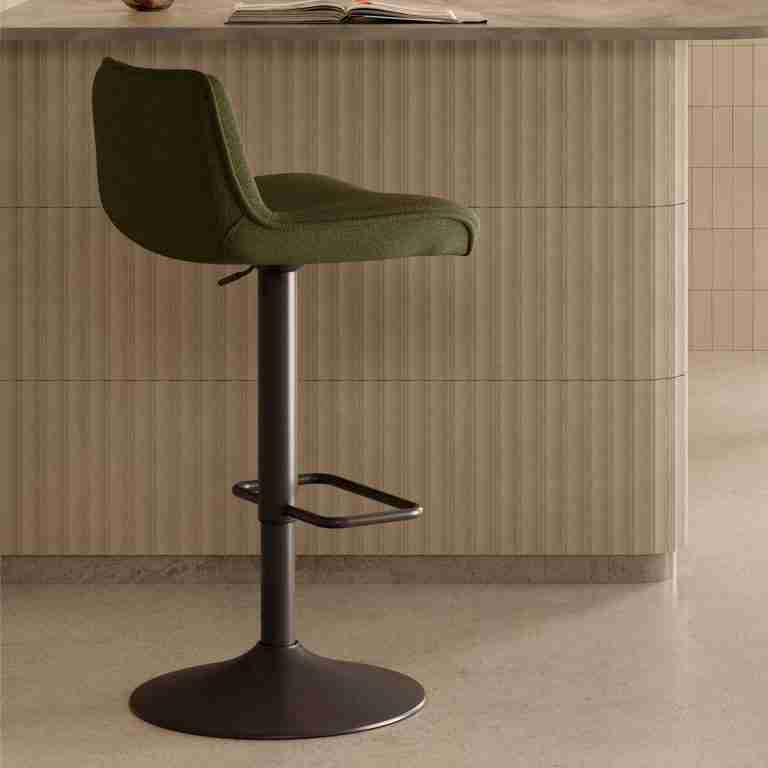 Kave Home Barkruk Zend Chenille - Groen