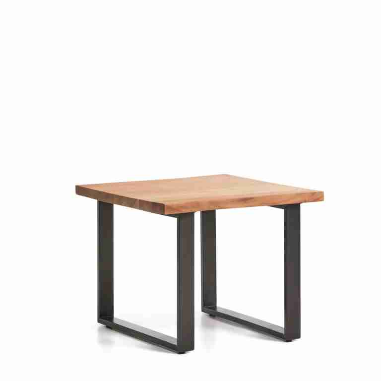 Kave Home Bijzettafel Uxue Acaciahout, 65 x 65cm - Bruin
