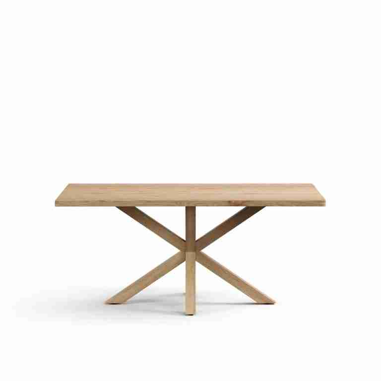 Kave Home Eettafel Argo Gebleekt Eikenfineer, 180 x 100cm - Naturel