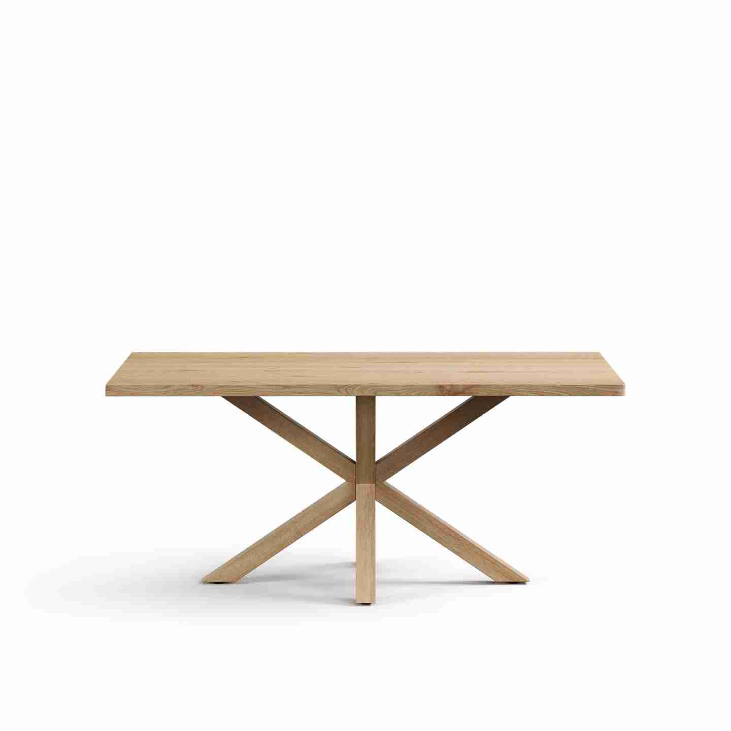 Kave Home Eettafel Argo Gebleekt Eikenfineer, 180 x 100cm - Naturel