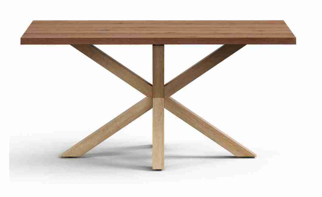 Kave Home Eettafel Argo Verouderd Eikenfineer, 160 x 90cm - Naturel