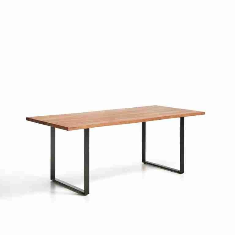 Kave Home Eettafel Uxue Acaciahout, 200 x 90cm - Bruin